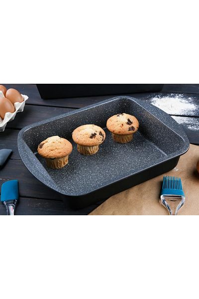 ALTOM DESIGN Tavă de cuptor Black Roast, oțel carbon, 35 x 27 x h 6,8 cm