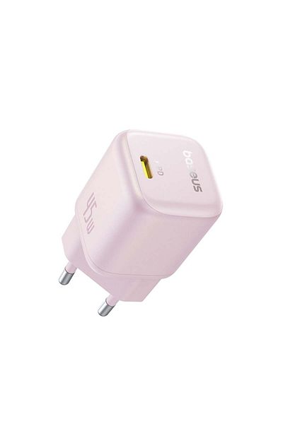 Baseus Charger Plug, Baseus, GaN, Fast Charging, 45W, USB-C, PicoGo, Pink