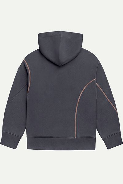 KAFT Φούτερ Unisex με φερμουάρ Oversize Hoodie - Ziplay - Plum