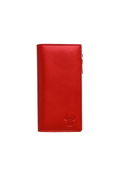 Toro Nero Women's wallet made of genuine leather, red, Anne