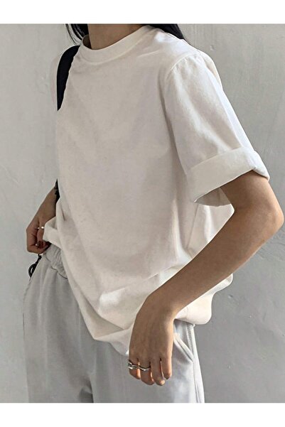 MOY TEKSTİL Γυναικείο Μπλουζάκι Basic με λαιμόκοψη ποδηλάτου