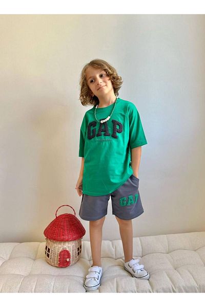 YİGİT BUTİK Yigit Butik Süzene Embroidered Shorts Boy's Suit