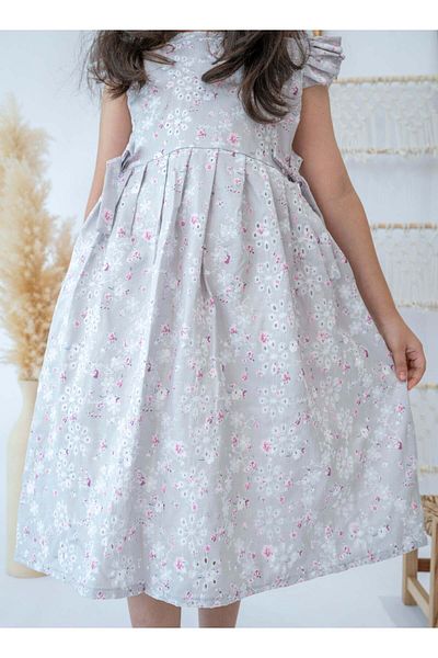 Stayele Elegant Floral Embroidered Girls Dress