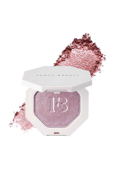 FENTY BEAUTY Fenty Killawatt Highlighter Wattabrat – 3D Baby Pink Shimmer for Bold Radiant Glow, 3.6g
