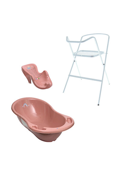 Tega Baby Set pachet cadita baie Meteo Roz 102 cm + suport anatomic si suport...