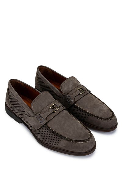 Tamer Tanca Men's Genuine Leather Mink Nubuck Loafer Shoes