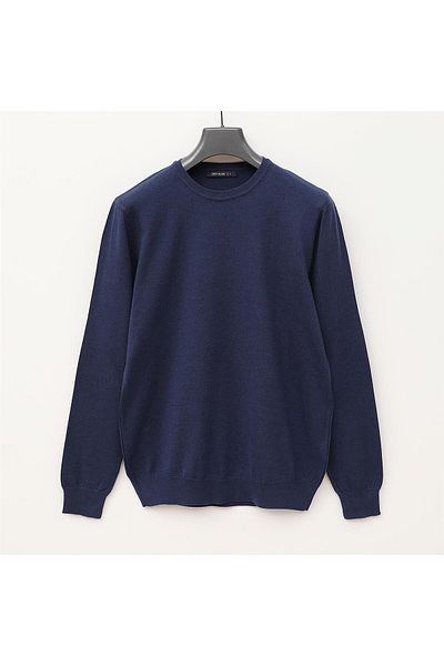 Dio Rise Men's O Neck Long Sleeve Slim Sweater - (M-2Xl) - 180803 - Marine