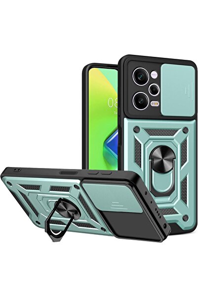Rivor Redmi Note 12 Pro 5G & Poco X5 Pro 5G Kılıf Kamera Sürgülü Stand Yüzükl...