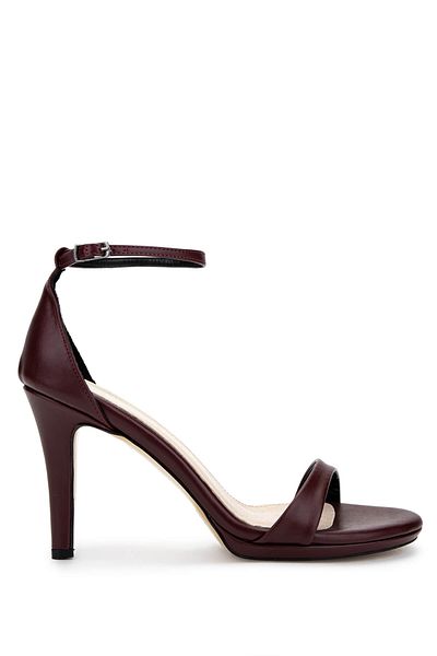 Tamer Tanca Women's Vegan Burgundy Heeled Shoes