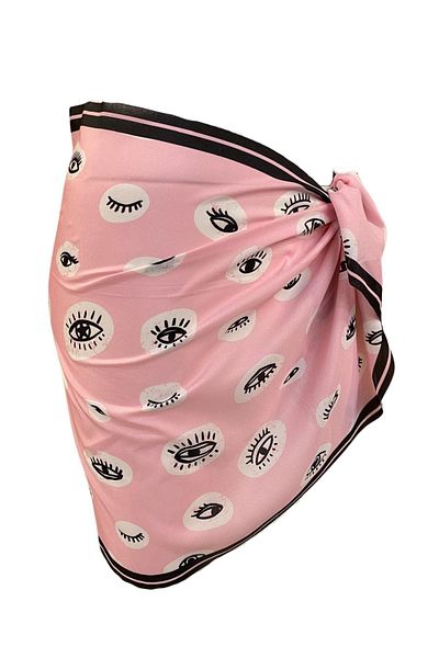 tarzınısec Short Pareo - Pink Eye Model 150X50 cm