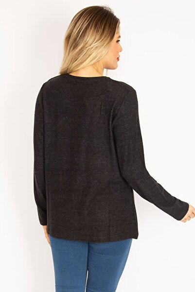 Şans Γυναικεία Μπλούζα 65n35057 65n35057, γυναικεία υφασμάτινη λάκα από βισκόζη σε μεγάλο μέγεθος