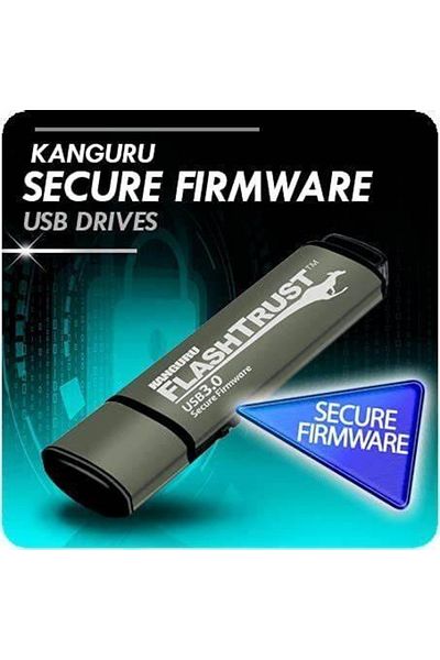 Kanguru 8GB FlashTrust - Encrypted 3.0 Secure Firmware Flash Drive