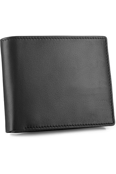 zagatto Men's Wallet Zagatto® FABRIANO, Black, Leather, Slim, 9.5x12.5x2 cm, 7 Cards, ZG-N992-F3