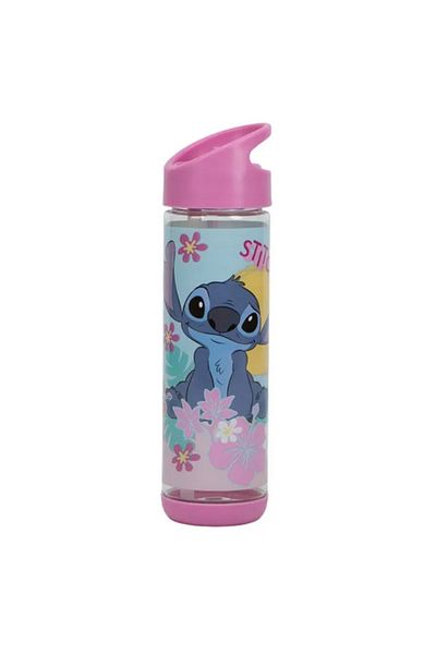 SUNCE Disney Stitch Plastic Water Bottle with Straw 500 ml