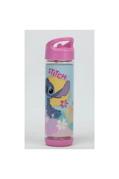 SUNCE Disney Stitch Plastic Water Bottle with Straw 500 ml
