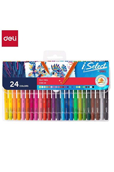 Deli Ec169 Felt Tip Pens – 24 Colors Set, Bright & Vibrant Ink, For Drawing, ...