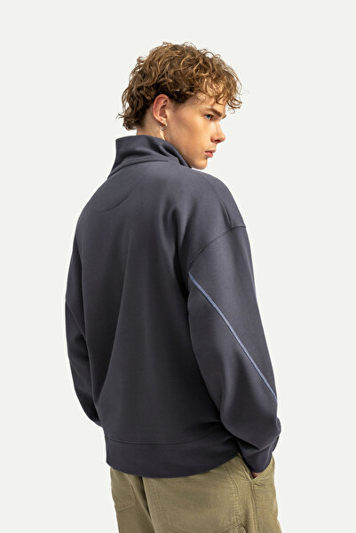 KAFT Чоловічий світшот з напівзастібкою - Ploid - Plum