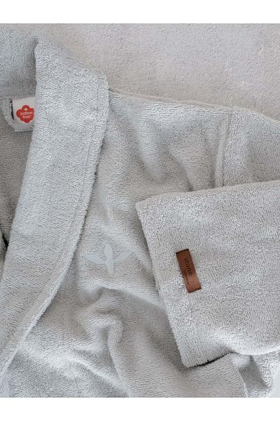 Cotton Box Μονό Μπουρνούζι Wellness Stone L/XL Γκρι