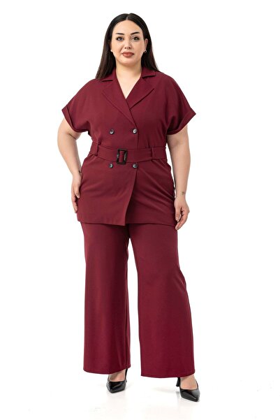 DISENTIS MODEST Set din două piese: Jachetă cu mâneci pe jumătate, cu curea, ...