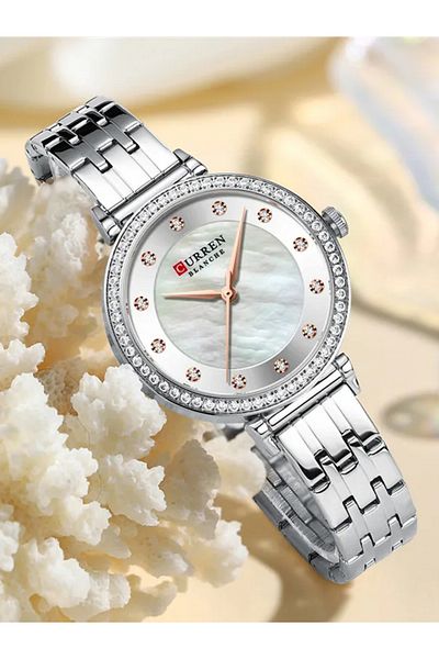 Curren Original Brand Stainless Steel Wrist Watch For Women 9087-with free box