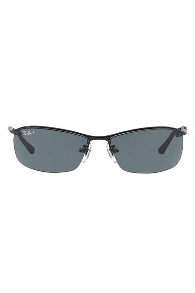 Ray-Ban Men's Polarized Sunglasses Rb3183 002/81 63, Metal, Black, 63 Mm