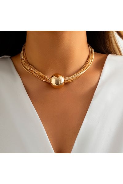 Choice S02 Thick Chains With Big Ball Short Choker Necklace For Women Trendy Chunky Collar On Neck 2024 Fas