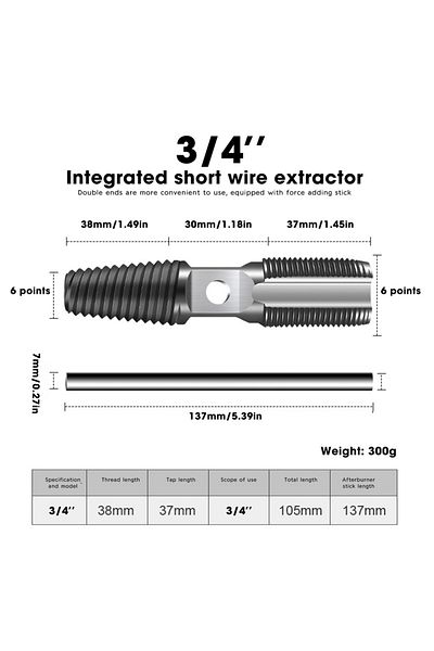 Choice C Damaged Screw Extractor Double-headed Screw Extractor Drill Bit Set Water Pipe Bolt Screw Valve T.