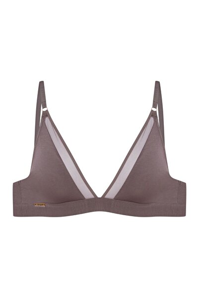 ESOTIQ Triangle Soft Bra Wireless Reinforced Modal & Mesh Comfortable Basic w...