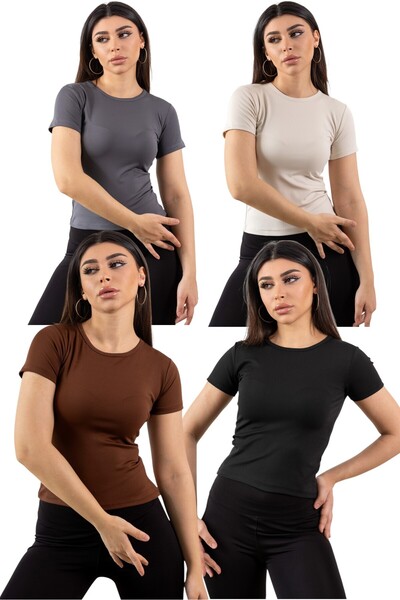 KHAB PREMİUM guler rotund 4 bucăți basic Body complet din lycra
