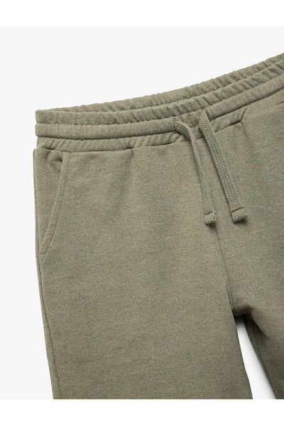 Koton Green Boy's Shorts with Belted Waist and Pocket Detail 5Skb40148Tk