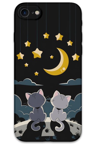 Gramaphone iPhone 8 Compatible Cat Pattern Phone Case + Screen Protector - 5809