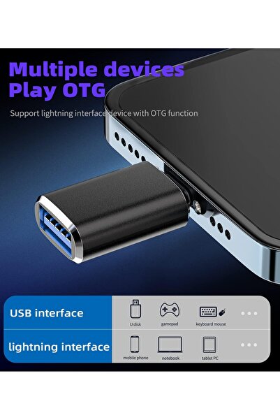 Others محول OTG من Lightning Male إلى USB 3.0 Female - متوافق مع أجهزة iPhone وiPad