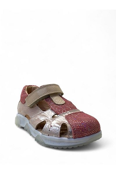 Tuğba Ortopedi 189 Orthopedic 100% Genuine Leather Girls Preschool Pink Corset Sandals