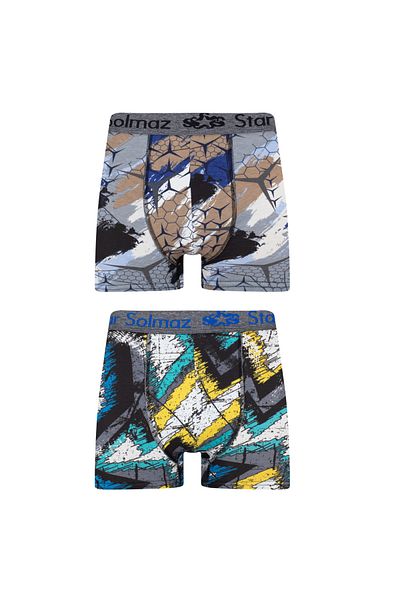 starsolmaz Μεγάλο μέγεθος 10 τεμαχίων με σχέδια Lycra Cotton Combed Boxers για άνδρες