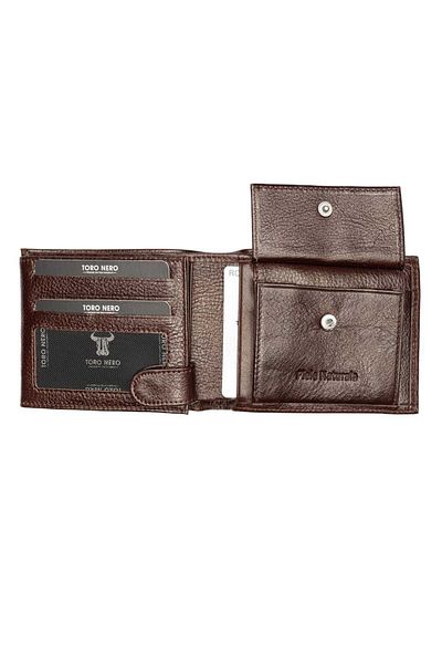 Toro Nero Men's Wallet Made Of Brown Genuine Leather Muselles Eyelet