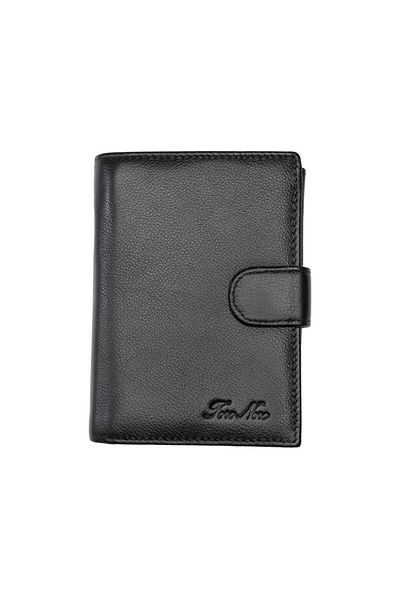 Toro Nero Men's Wallet Made Of Genuine Black Leather Executive Pro, Rfid Protection