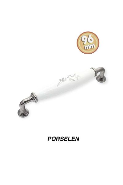 Porcellana Perla 9,6cm) Porcelain Cabinet Drawer Furniture Kitchen Bathroom Child Handle Handle Kulb Handle Ruby96Mm- Stk3374