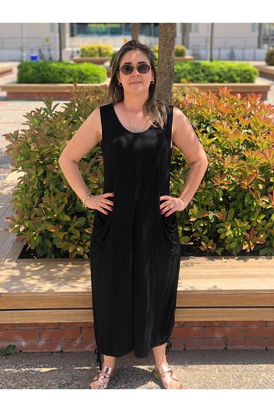 BAKTAGÖR Strap Combed Cloth Dress (Black and Navy Blue Color Are Not the Same Model!)