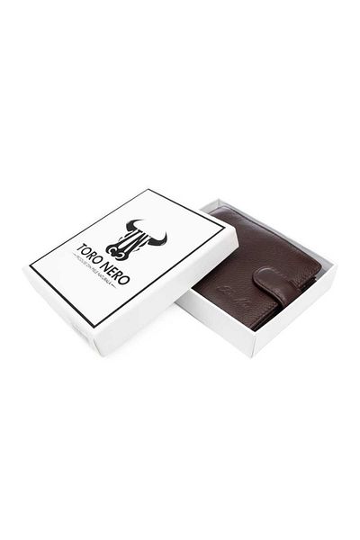 Toro Nero Men's wallet made of brown genuine leather Executive, RFID protection