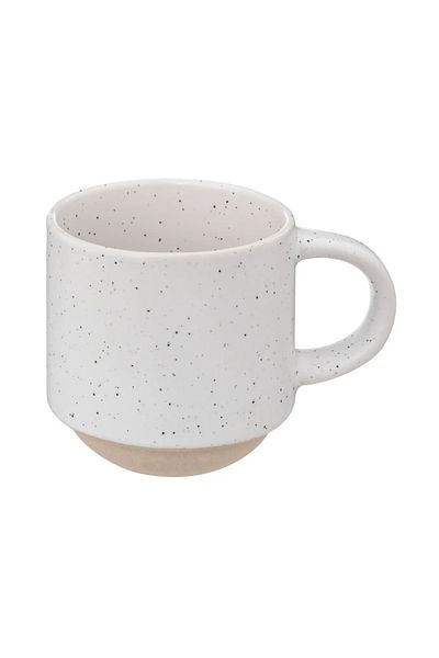 Secret de Gourmet Set of 4 Lana mugs, metal support, ceramic, 10.5 x 7 x 7.5 cm, 200 ml