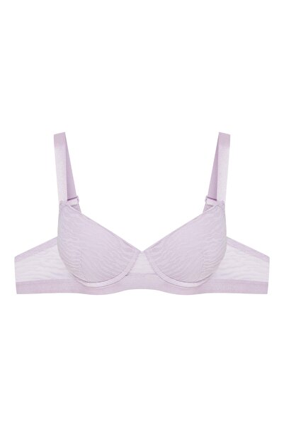 ESOTIQ Sutien BLOOVII cu burete ușor întărit, cu armătură, bretele late și bandă interioară din plasă cu model zebră | Ohana