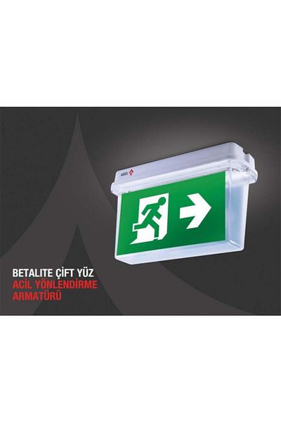Arsel Betalite Aeb-03223-l Ip65 تركيبات توجيه مخرج الطوارئ مزدوجة الوجه 180 في الاستمرارية والانقطاع