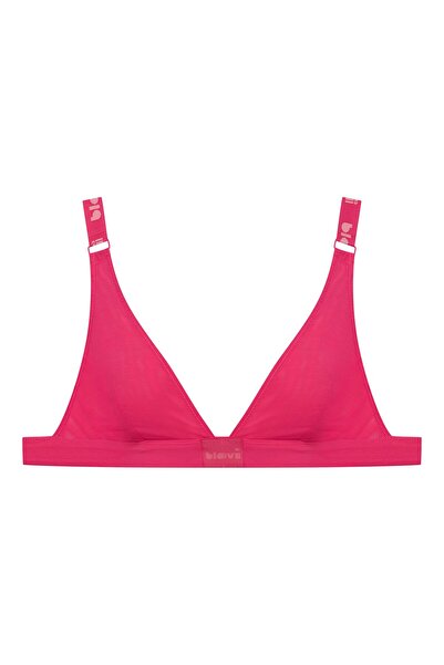 ESOTIQ BLOOVII Triangle Wireless Bra Bralette with Front Tag & Wide Straps wi...