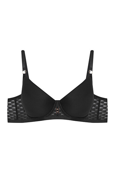 ESOTIQ Sutien cu burete ușor, tip balconet, cu cupe fine, detalii din dantelă, bandă interioară confortabilă | Ohara