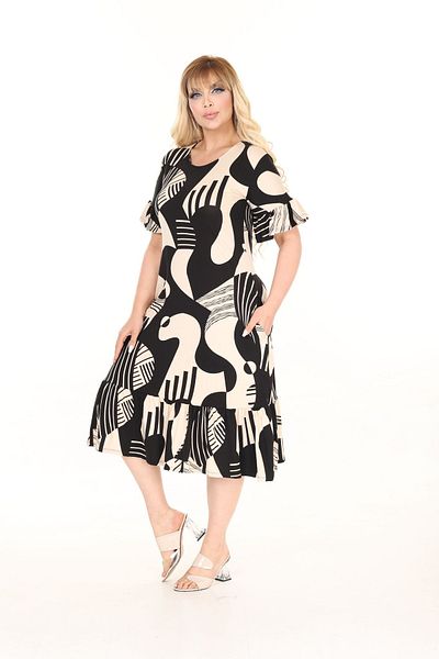CNG MODA Plus Size Summer Premium Combed Cotton Dress
