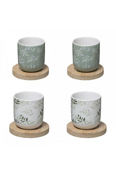 Secret de Gourmet Set of 4 Tahaga cups, porcelain, 130 ml