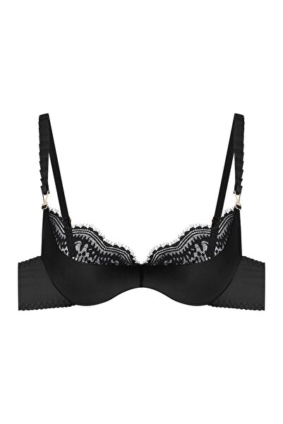 ESOTIQ Sutien semi-umflat cu armătură, cupe fine cu bretele decorative din dantelă, elegant și sexy | Brillant