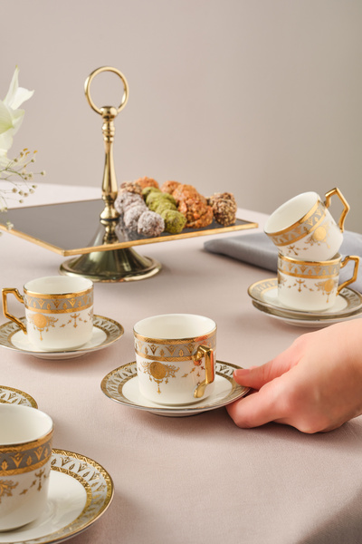 Karaca Tuğra 6 Kişilik Kahve Fincan Takımı 100 ml