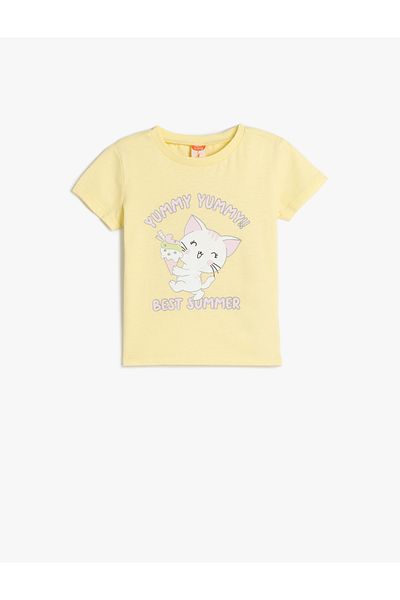 Koton Yellow Baby Girl T-Shirt 5Smg10024Ak