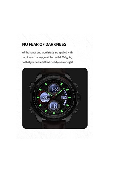 Naviforce NF9197L, Men's Military Digital Watches Analog Quartz Waterproof,Multifunctional